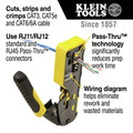 Crimpers | Klein Tools VDV226-110 Ratcheting Cable Crimper/Stripper/Cutter for Pass-Thru Connectors image number 9