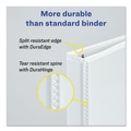 Office Jansan | Avery 17575 3 Slant Rings 1 in. Capacity 11 in. x 8.5 in. Durable View Binder with DuraHinge - White (4/Pack) image number 6