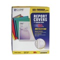 Sheet Protectors | C-Line 32457 0.13 in. Capacity 8.5 in. x 11 in. Vinyl Report Covers with Binding Bars - Clear (50/Box) image number 0