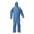 Bib Overalls | Ansell KCC 58513 A20 Elastic Back Wrist/Ankle Hooded Coveralls - Large Blue (24/Carton) image number 0