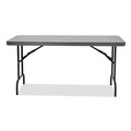 Folding Tables | Iceberg 65517 IndestrucTable 60 in. x 30 in. x 29 in. Commercial Folding Table - Rectangular Charcoal image number 2