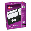 Office Jansan | Avery 47988 11 in. x 8.5 in. 40-Sheet Capacity 2-Pocket Folder - Black (25/Box) image number 0