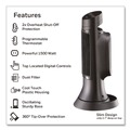 Portable Heaters | Honeywell HCE311V 750 - 1500 Watts 10 in. x 7-5/8 in. x 14 in. Digital Ceramic Mini Tower Heater - Black image number 4