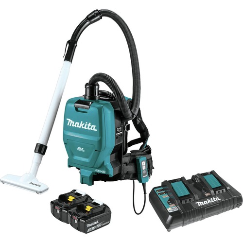 Factory Reconditioned Makita XCV05PT-R (18V X2) LXT Lithium-Ion 1-2 Gallon Cordless HEPA Filter Backpack Dry Dust Extractor-Vacuum Kit with 2 Batteries (5 Ah) | CPO Outlets