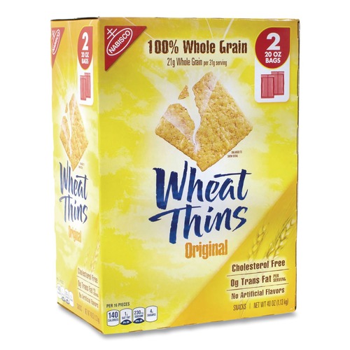 Snacks | Nabisco 12465 20 oz. Wheat Thins Crackers - Original (2/Pack) image number 0