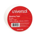  | Universal UNV51302 3 in. Core 48 mm x 54.8 mm General Purpose Masking Tape - Beige (2/Pack) image number 2