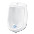 Office Jansan | Big D Industries 66000 Extra Duty Urinal Screen with Non-Para Block Evergreen with Enzymes Scent - White (1 Dozen) image number 1