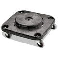 Hand Trucks | Rubbermaid Commercial FG353000BLA BRUTE Square 300 lbs. Capacity Trash Can Dolly - Black image number 1
