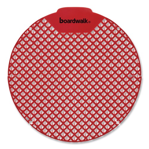 Cleaning & Janitorial Supplies | Boardwalk FGVIN-P-012I072M-20-21430 1.8 oz. Urinal Screen - Cherry Scent, Red (1-Dozen) image number 0