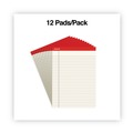 Office Jansan | Universal UNV35882 50-Sheet 8.5 in. x 11 in. Colored Perforated Writing Pads - Wide/Legal Rule, Ivory (1 Dozen) image number 3
