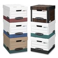 Office Jansan | Bankers Box 12770 12.5 in. x 16.25 in. x 10.25 in. STOR/FILE Medium-Duty 100% Recycled Letter/Legal Storage Boxes - Kraft/Green (12/Carton) image number 4
