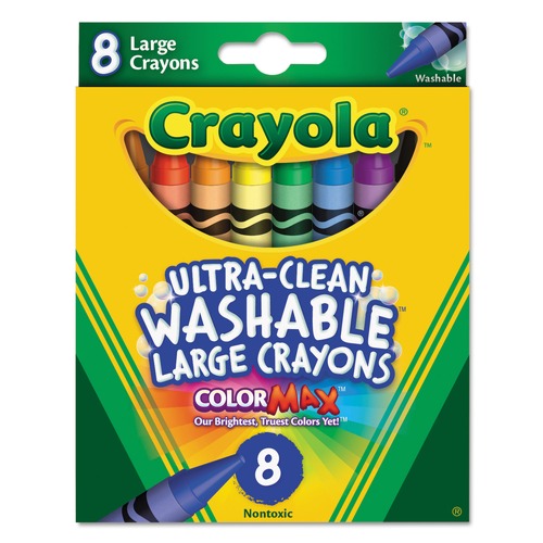 Bulk Savings Pricing 2 | Crayola 523280 Ultra-Clean Washable Crayons - Large (8/Box) image number 0