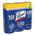 Bulk Savings Pricing 2 | LYSOL Brand 19200-82159 7 in. x 7.25 in. 1-Ply Disinfecting Wipes - Lemon and Lime Blossom White (4/Carton) image number 2