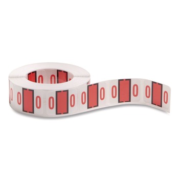 Smead 1 x 1.25 Numerical End Tab File Folder 0 Labels - White (1-Roll)