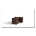 Office Desks & Workstations | Alera AE1NZK-UF3060FF HRG 60 in. x 30 in. x 29 in. Seville Series Double Pedestal Desk - Mahogany image number 1