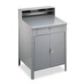  | Tennsco SR-58 Steel 34.5 in. x 29 in. x 53 in. Cabinet Shop Desk - Medium Gray image number 1