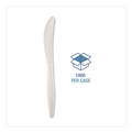 Food Service | Boardwalk BWKKNIFEMWPPIW 5.86 in. Mediumweight Wrapped Polypropylene Plastic Knife Cutlery - White (1000/Carton) image number 4