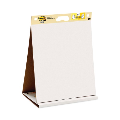 Office Jansan | Post-it Easel Pads Super Sticky 563 DE 20 in. x 23 in. Tabletop Easel Pad with Self-Stick Sheets and Dry Erase Board - White (20 Sheets/Pad) image number 0