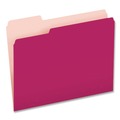  | Pendaflex 4210 1/3 PIN 1/3-Cut Assorted Tabs Interior Letter File Folders - Pink (100/Box) image number 2