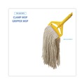Office Jansan | Boardwalk BWK324C 24 oz. Premium Saddleback Head Cotton Fiber Mop Head - White (12/Carton) image number 5