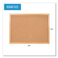Office Jansan | MasterVision MC070014231 Value Cork 24 in. x 36 in. Bulletin Board - Brown Surface/Oak Frame image number 6
