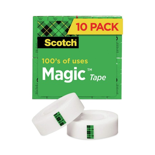 Office Jansan | Scotch 810P10K 1 in. Core 0.75 in. x 83.33 ft. Magic Tape Value Pack - Clear (10/Pack) image number 0