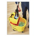 Mop Buckets | Rubbermaid Commercial 1863898 35 qt. WaveBrake 2.0 Down-Press Plastic Bucket/Wringer Combos - Black image number 2