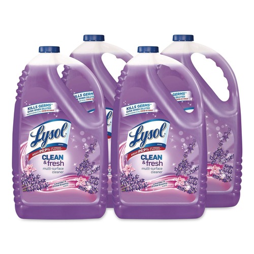 Cleaning & Janitorial Supplies | LYSOL Brand 36241-88786 144 oz. Bottle Clean and Fresh Multi-Surface Disinfectant Cleaner - Lavender and Orchid Essence (4/Carton) image number 0