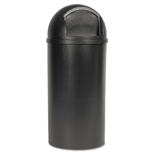 Trash & Waste Bins | Rubbermaid Commercial FG816088BRN Marshal Classic 15 Gallon Polyethylene Round Container - Brown image number 0