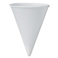 Labor Day Sale! Save $30 off $199! | SOLO 4R-2050 4 oz. Paper Rolled Rim Paper Cone Water Cups - White (25/Carton) image number 1