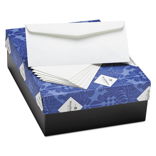 Office Jansan | Strathmore M27565 4.13 in. x 9.5 in. #10 25% Cotton Business Envelopes - Natural White (500/Box) image number 0