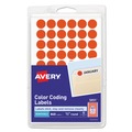  | Avery 05051 0.5 in. Adhesive Color Coding Labels - Neon Red (60-Piece/Sheet, 14 Sheets/Pack) image number 0