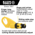 Electronics | Klein Tools VDV002-820 9-Piece Coax Push-On Connector Installation and Test Kit image number 1