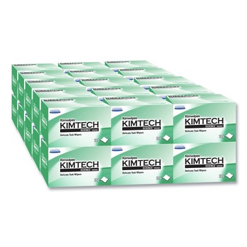 Kimtech Kimwipes 4.4 in. x 8.4 in. Delicate Task Wipers - Unscented, White (280/Box, 30 Boxes/Carton)