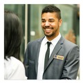 Office Jansan | Avery 71203 The Mighty Badge 3 in. x 1 in. Horizontal Inkjet Name Badge Holder Kit - Gold (10/Pack) image number 1