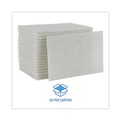 Sponges & Scrubbers | Boardwalk 98BWK LD 6 in. x 9 in. Light Duty Scour Pad - White (20/Carton) image number 3