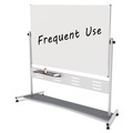 Office & Office Supplies | MasterVision QR5507 70.8 in. x 47.2 in. Board 80 in. Tall Aluminum Frame Horizontal Orientation Revolver Easel - White/Silver image number 1