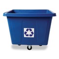 Trash & Waste Bins | Rubbermaid Commercial FG461673BLUE 500 lbs. Capacity 120 Gallon Polyethylene Recycling Cube Truck - Blue image number 1