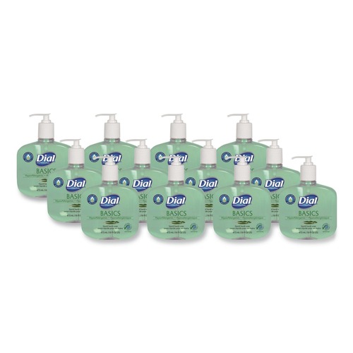 Office Jansan | Dial Professional DIA 33815 16 oz Basics MP Free Liquid Hand Soap - Unscented (12/Carton) image number 0