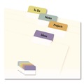 Office Jansan | Avery 16281 1.25 in. Wide 1/5-Cut Printable Plastic Tabs with Repositionable Adhesive - Assorted Colors (96/Pack) image number 1