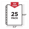 Sheet Protectors | Avery 77004 8.5 in. x 5.5 in. Heavyweight Top Load Sheet Protector - Clear (25/Pack) image number 6