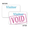 Office Jansan | C-Line 97005 Time’s Up! 3 in. x 2 in. One-Day Visitor Badge - White (100/Box) image number 1