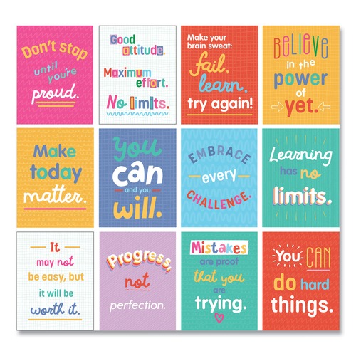 Office & Office Supplies | Carson-Dellosa 106009 8.5 in. x 11 in. Growth Mindset Quotes Mini Posters (12/Set) image number 0