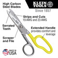 Snips | Klein Tools 21010-6-SEN Free-Fall Carbon Steel Snips image number 1