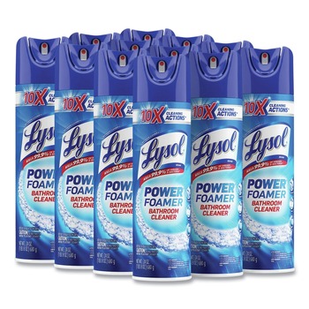 LYSOL Brand 24 oz. Aerosol Spray Power Foam Bathroom Cleaner (12/Carton)