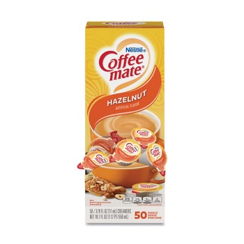 PRODUCTS | Coffee-Mate 11001207 0.38 oz Liquid Coffee Creamer Mini Cups - Hazelnut (50/Box)