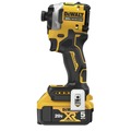 Impact Drivers | Dewalt DCF850P1DCB240-2 20V MAX ATOMIC Brushless Lithium-Ion 1/4 in. Cordless 3-Speed Impact Driver Kit (5 Ah) and (2) 20V MAX 4 Ah Compact Lithium-Ion Batteries Bundle image number 5