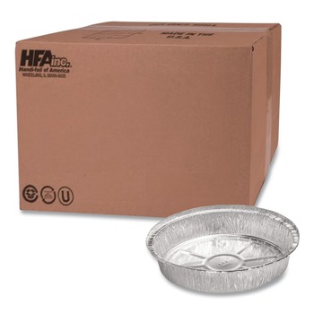 Handi-Foil HFA 204600 9 in. x 1.66 in. 48 oz. Aluminum Container - Silver (500/Carton)