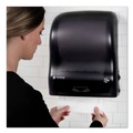 Labor Day Sale! Save $30 off $199! | San Jamar T7400TBK 15.25 in. x 13 in. x 10.25 in. Simplicity Mechanical Roll Towel Dispenser - Black image number 6