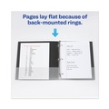 Office Jansan | Avery 79699 Heavy-Duty 1 in. Capacity 11 in. x 8.5 in. 3 Ring View Binder with DuraHinge and One Touch EZD Rings - Black image number 9